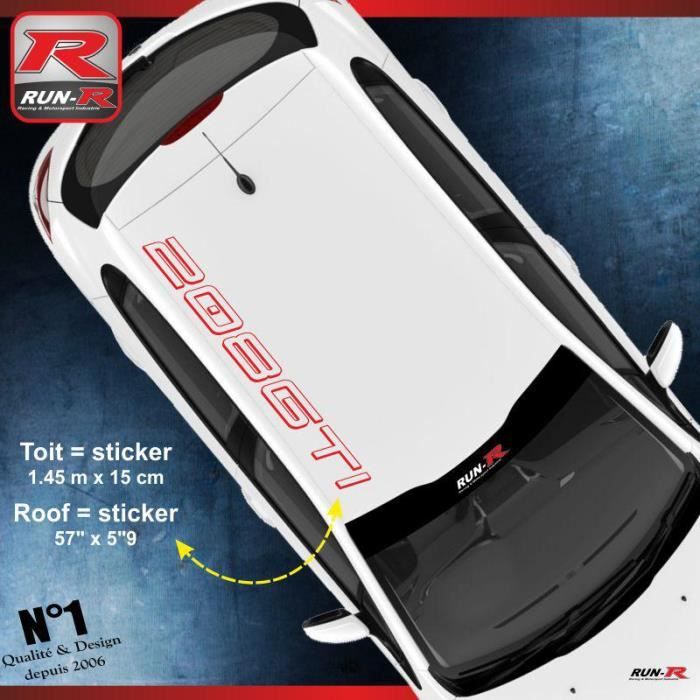 Sticker de toit pour PEUGEOT 208 GTI - ROUGE