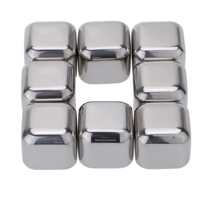 8Pcs Réutilisables Pierres Glaçons à Whisky Cube de Refroidissement