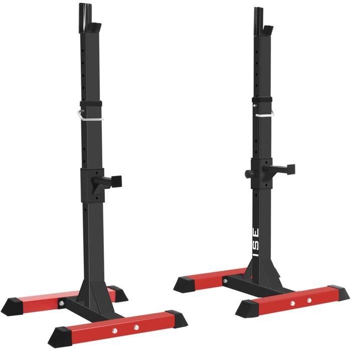Cage de Squat Supports de Squat Réglable Squat Rack avec Barres de Support Charge Max.200 KG,SY-RK100159