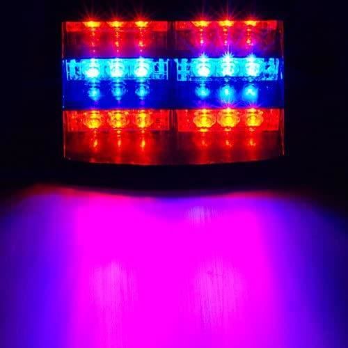 18 LED stroboscope Dash Police Gyrophare Bleu Rouge 143