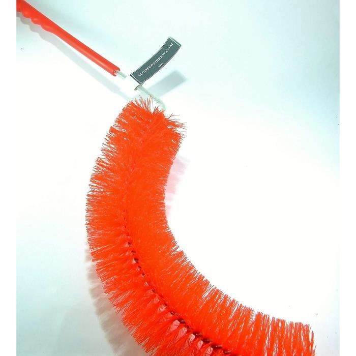 AlcoFermBrew Brosse pour Dame Jeanne courbé 73cm - Goupillon courbé pour Dames-jeannes