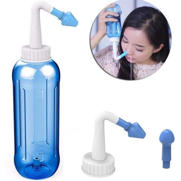Soin du nez et des oreilles HALOVIE Bouteille de Lavage Nasal 500 ml Lavage Nasal Appareil d'irrigation Kit Lavage de Ne 487556