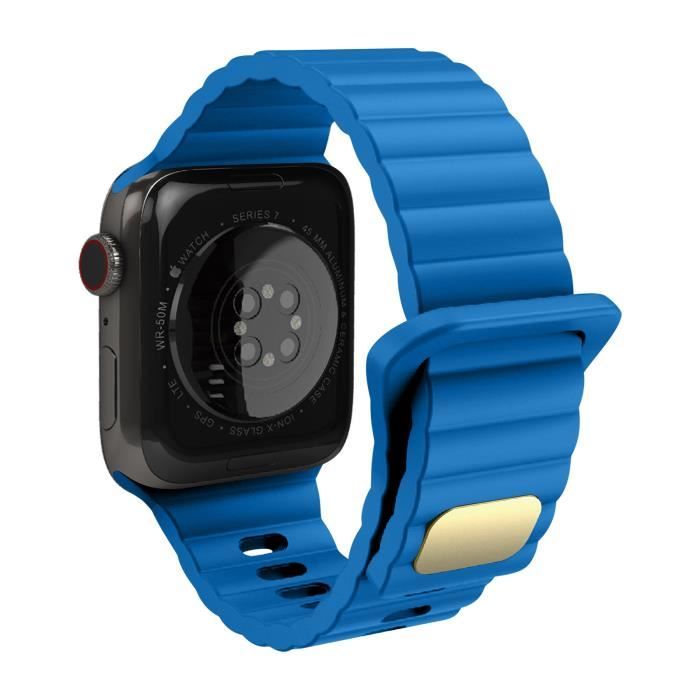 Bracelet pour Apple 49mm / 45mm / 44mm / 42mm Silicone Souple et Doux bleu clair