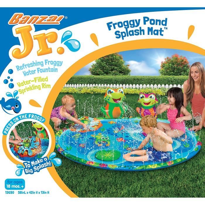 Banzai Froggy Pond Splash Mat - Tapis de saupoudrage