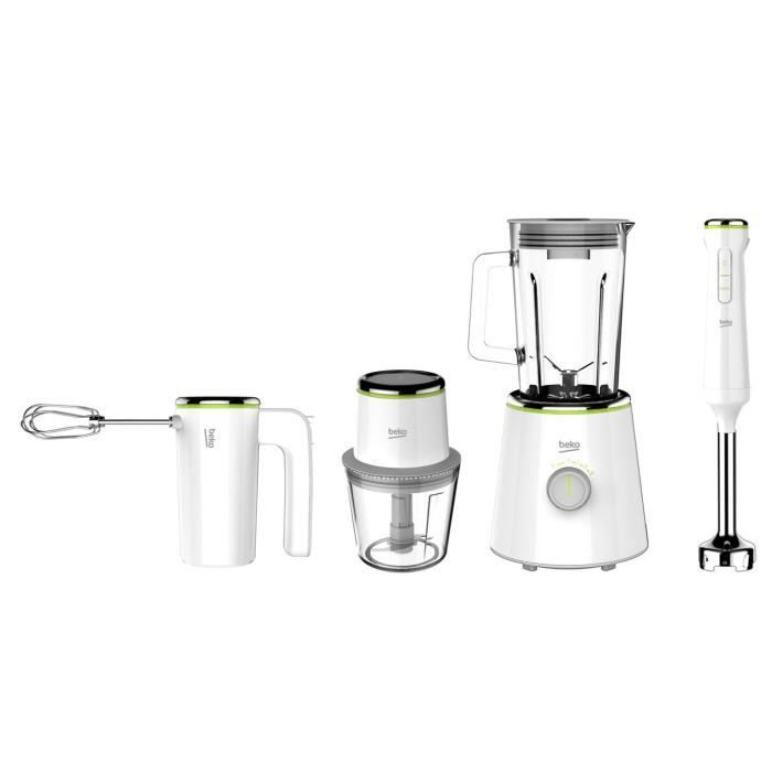 BEKO TBN7602W - Blender - Puissance : 600 W - Bol verre 1,75 L - 3 vitesses + Pulse