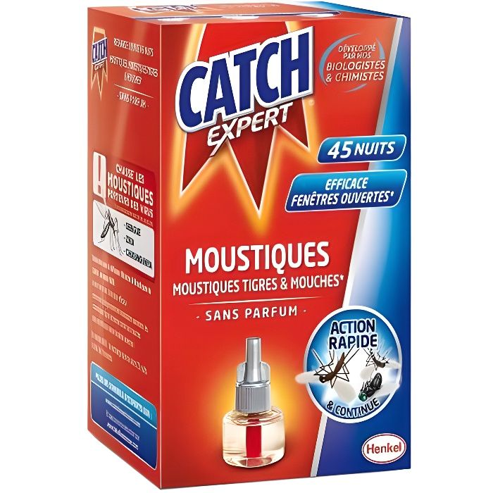 CATCH Recharge Diffuseur Electrique Anti-moustiques Liquide sans Parfum 45 Nuits: Hygiène et Soins du corps