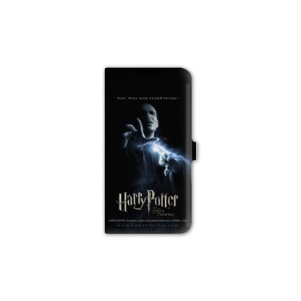 Housse cuir portefeuille iPhone 5 - 5S - SE WB License harry potter C - - phoenix voldemor N