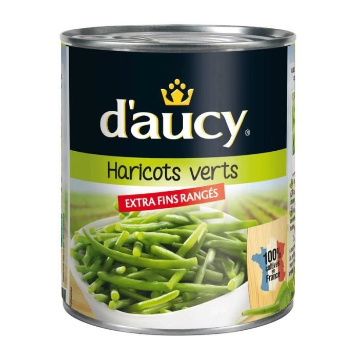 DAUCY Haricots verts extra fins & rangés - 440g