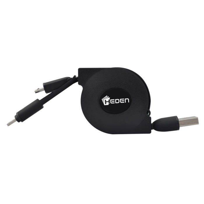 HedenCâble de rechargement rétractable 2 en 1 - 1 port USB NC
