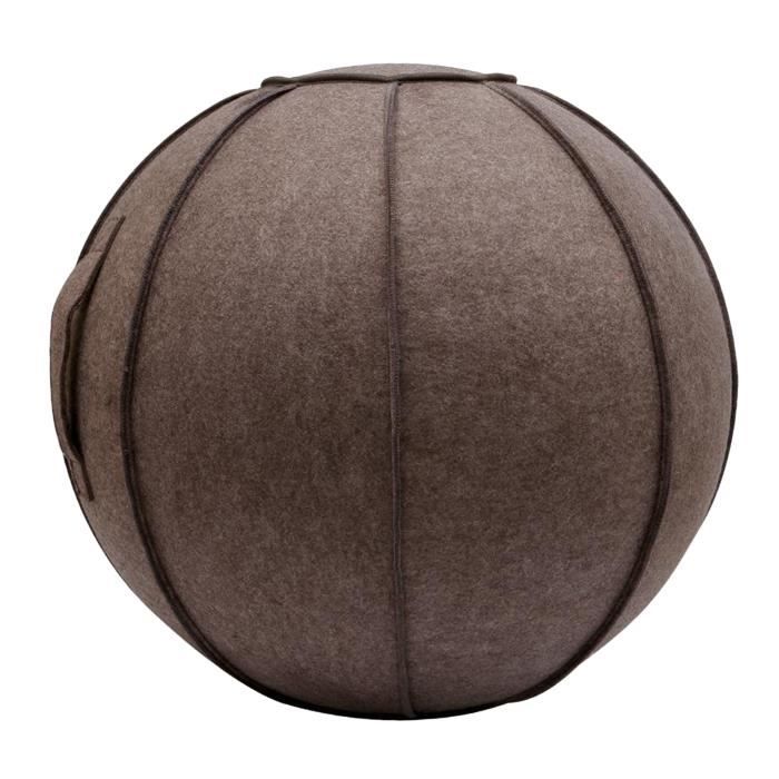 65cm Senti Assis Ball Chair Protection, durable Auto-Debout Ballon D'exercice Équilibre Pilates Yoga Boules Couverture avec marron