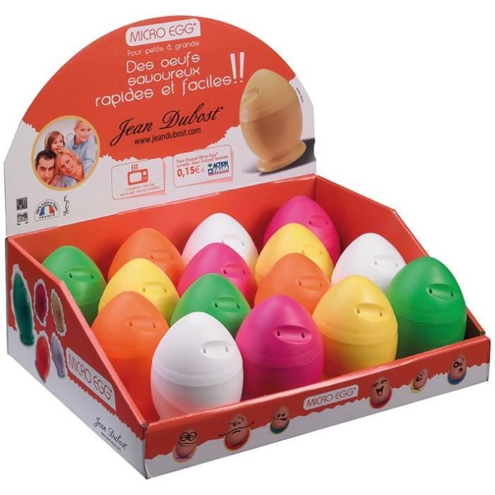 JEAN DUBOST Lot de 15 cuit-œufs au micro-ondes Micro-eggs
