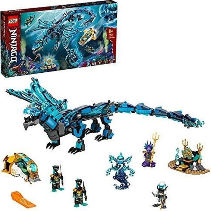 LEGO 71754 Ninjago Le Dragon de l’Eau – Jeu de Construction Ninja pour Enfants de 9 Ans et Plus