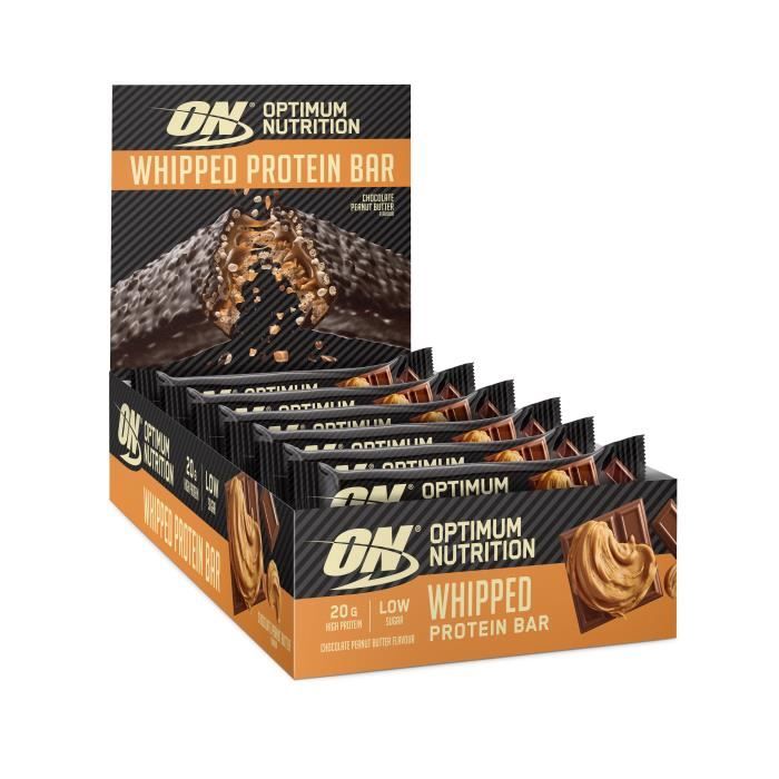 Whipped Barre prot 10x60g Beurre de cacahuète au chocola Optimum Nutrition Proteine