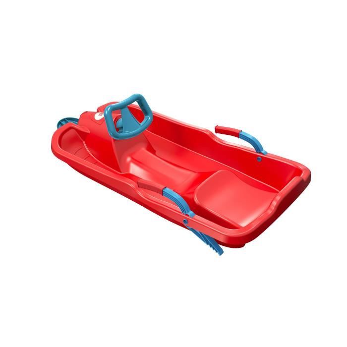 PLASTKON Luge volant SkiBob - Enfant - Rouge