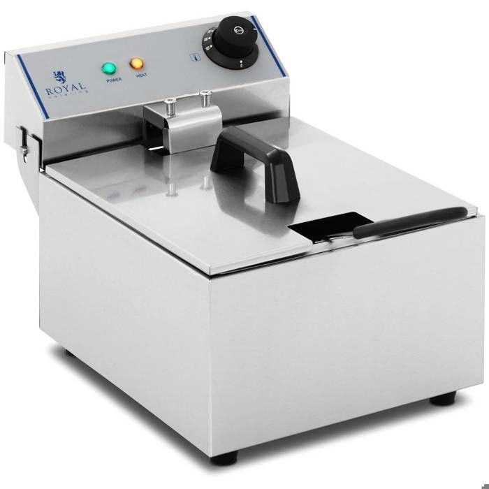 Friteuse électrique Eco Royal Catering 10L 3.200W 230V Thermostat réglable jusqu'à 200°C RCEF-10EY-ECO