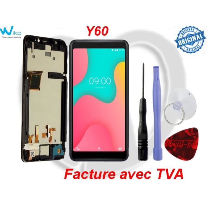 WIKO Y60 Original Ecran Complet LCD + Vitre Tactile sur Châssis + outils-Tactil Est