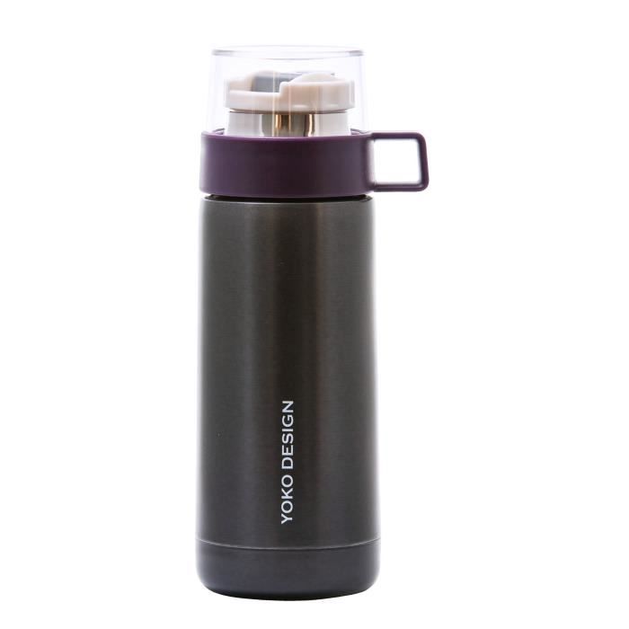 YOKO DESIGN Thermo Mug avec tasse - Coloris violet - 350 ml
