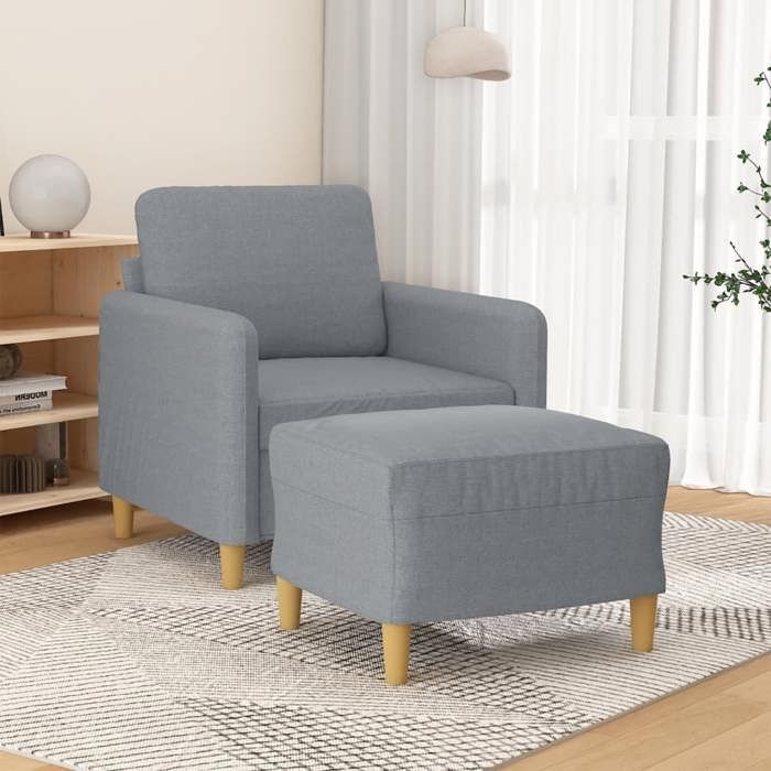 Fauteuil-Chaise de relaxation-Fauteuil Relax Gris clair 60 cm Tissu 713791