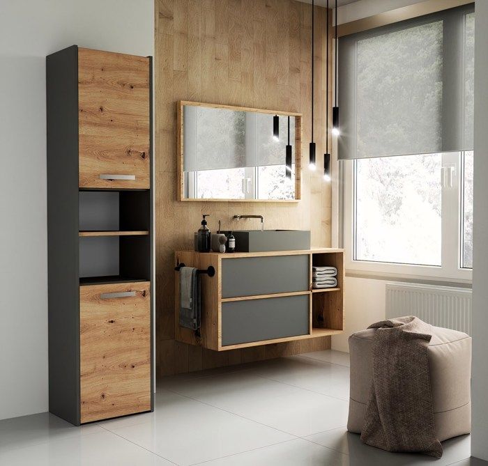 Vanité De Salle De Bain Flottante Moderne De 800 Mm Avec Lavabo En