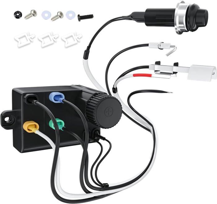 Allumeur électronique Pour Chauffage De Terrasse – Bouton Poussoir Avec Fil, Générateur Piézo, Compatible Gaz, Pile AAA Requise
