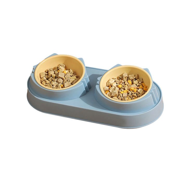 Comparer les prix de Gamelle double pour animaux de compagnie, grand calibre, antidérapante, anti-déversement, pour animaux de compagnie, chiens, chats,