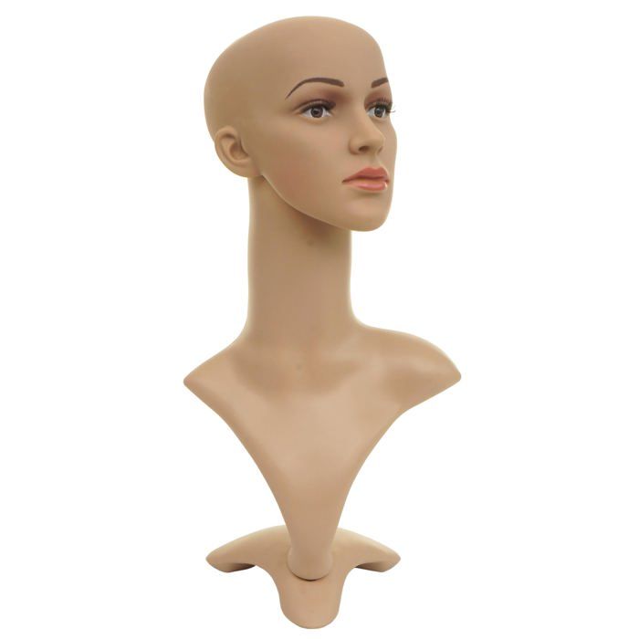 Têtes de mannequin à col long - Solutions élégantes d'affichage de perruques