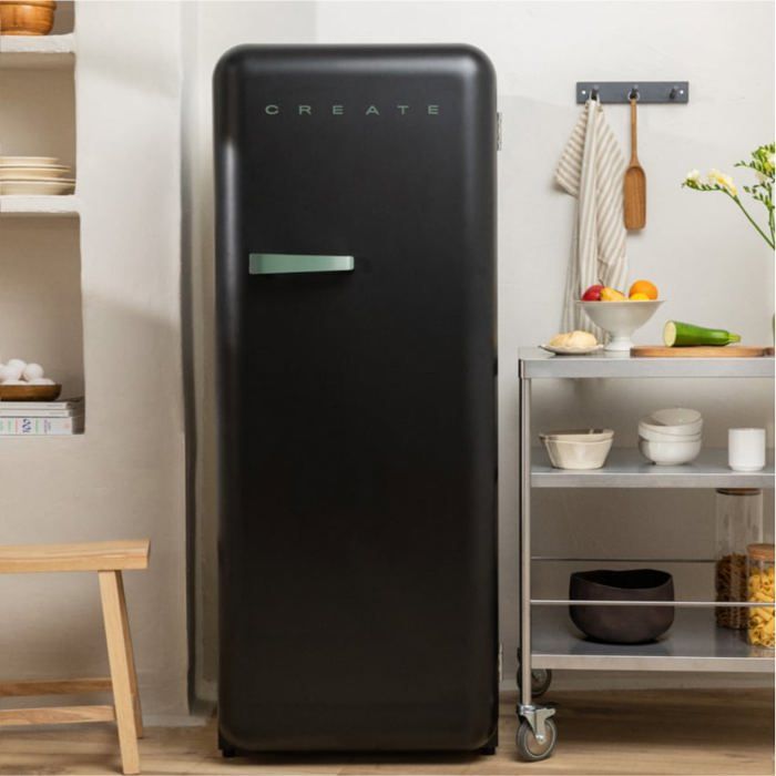 Réfrigérateur rétro - Create - 281L - Noir - Esthétique années 50