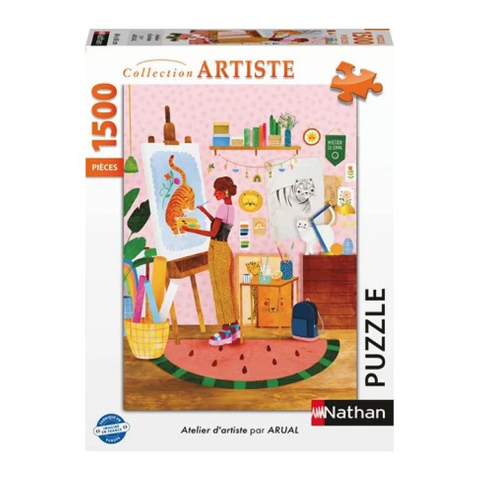 Puzzle 1500 pièces - NATHAN JEUX - 00929 - Tableaux et peintures - Rose - 10+ ans