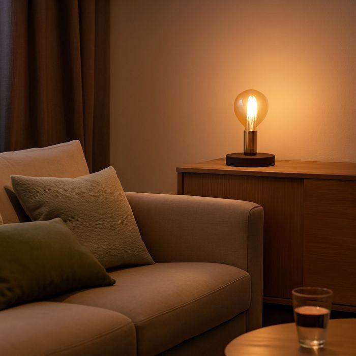Lampe à poser KARL E27 Aspect cuivre (sans ampoule)