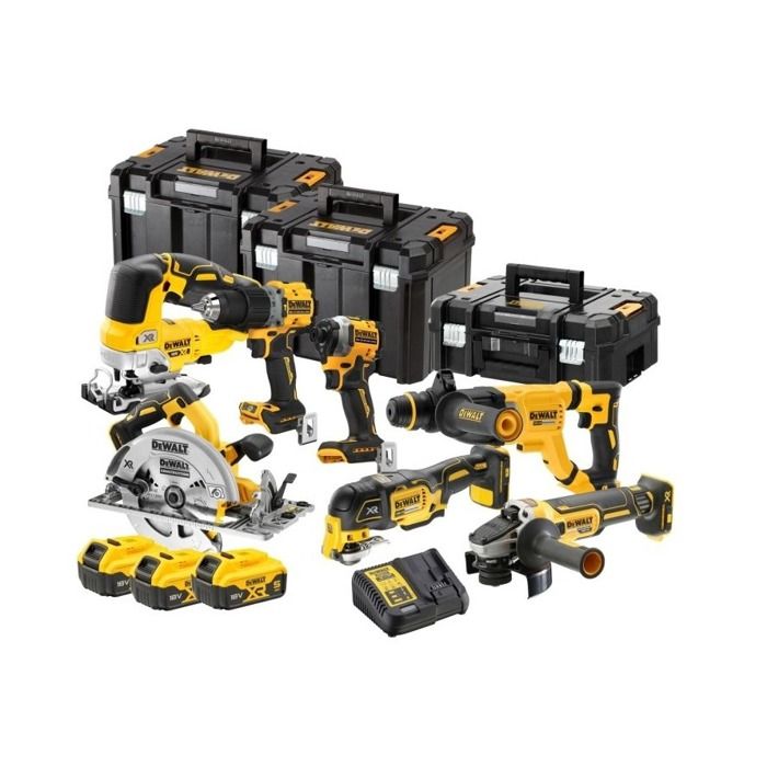 Pack outils XR 18V DEWALT avec 3 batteries 18V 5 0 Ah chargeur 3 T Stack DCK706P3T QW - vue 2