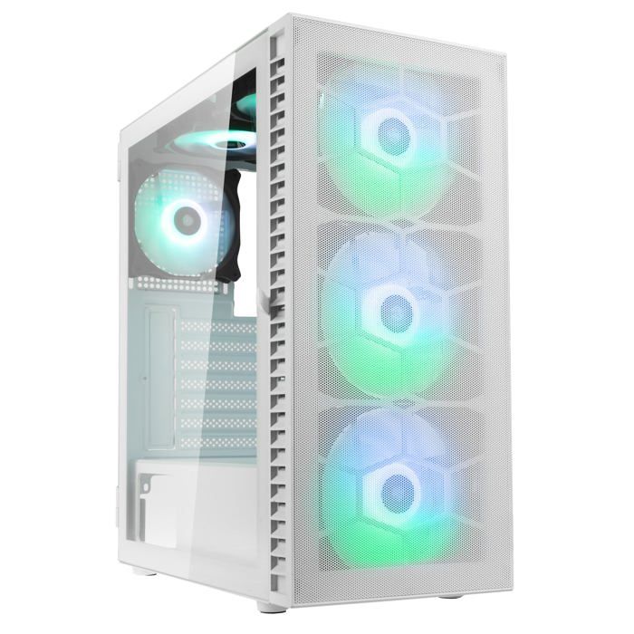 Boîtier PC - KOLINK - Observatory HF Mesh ARGB - Blanc - Ventilation optimale - Design moderne