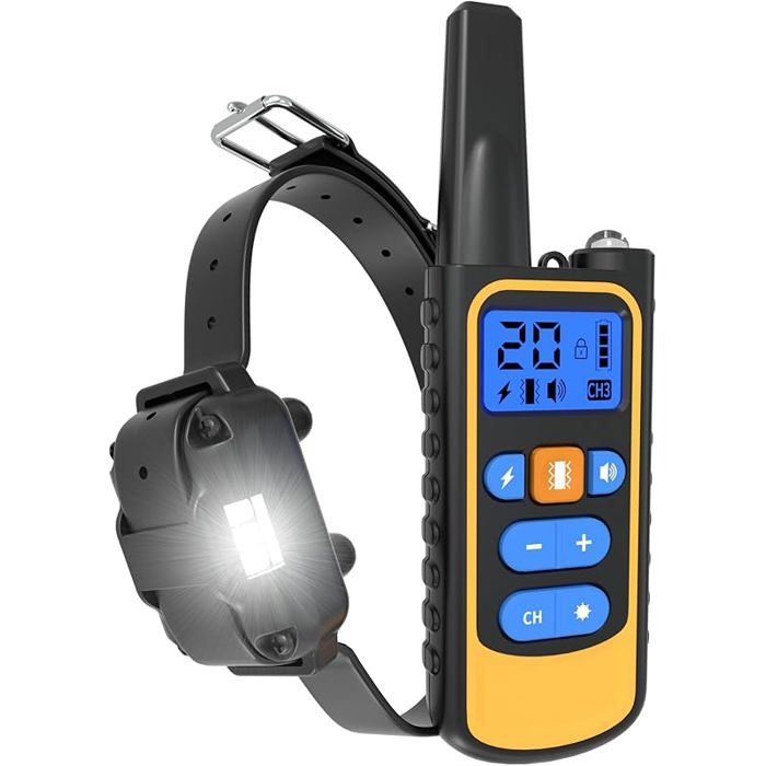 Meilleurs prix pour Collier Automatique à Citronnelle Anti-Aboiement - 2 Modes Sensitive Efficace jaune COLLIER ANTI-ABOIEMENT