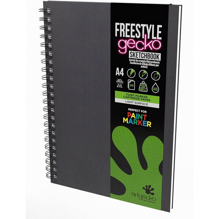 Idena 63142 Carnet De Croquis A4 Rigide Noir - 80 Feuilles Vierges 110g/m², Idéal Dessin, Esquisse Et Création Artistique