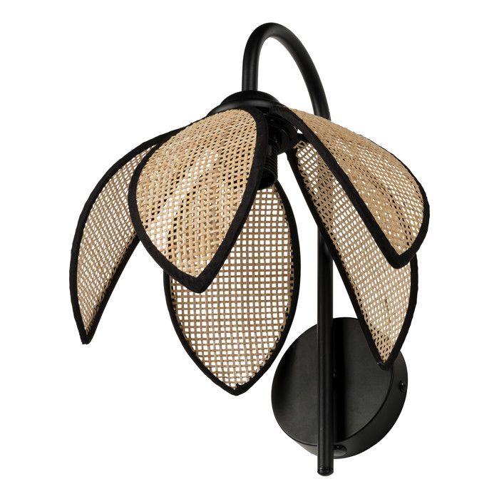 OSRAM Applique murale DECOR Rattan Lotus E27 Marron rotin métal naturel pour salon et chambre OSRAM Applique murale DECOR Rattan Lotus E27 Marron rotin métal naturel pour salon et chambre