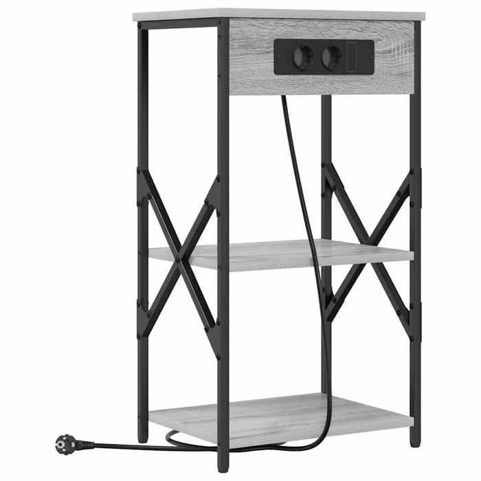 NEW Armoire de lit - Cabinet de chevet - Sonoma gris 41 x 31 x 76 cm - Bois dingénierie @5834@