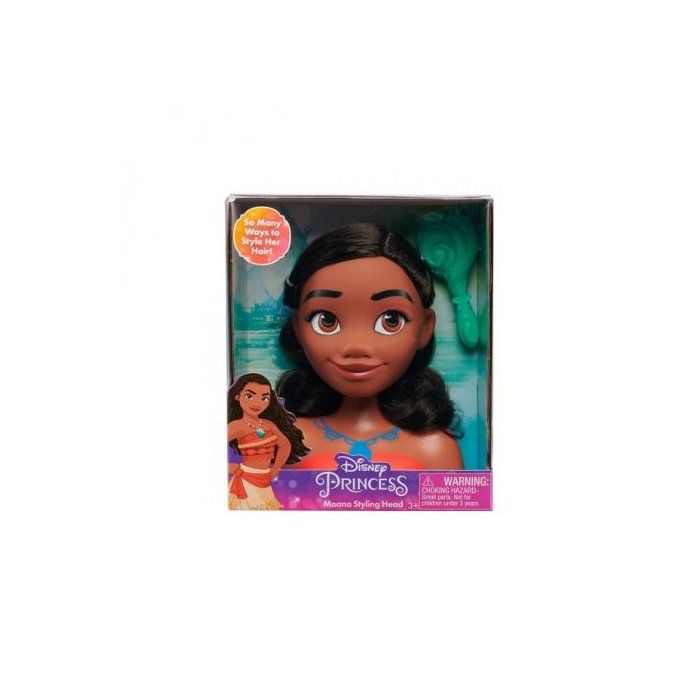 Tete a coiffer Disney Vaiana Princesse Metisse - Tete de coiffure poupee 14 cm et brosse a cheveux - Set Jouet Fille 3 ans et Carte Tete a coiffer Disney Vaiana Princesse Metisse - Tete de coiffure poupee 14 cm et brosse a cheveux - Set Jouet Fille 3 ans et Carte