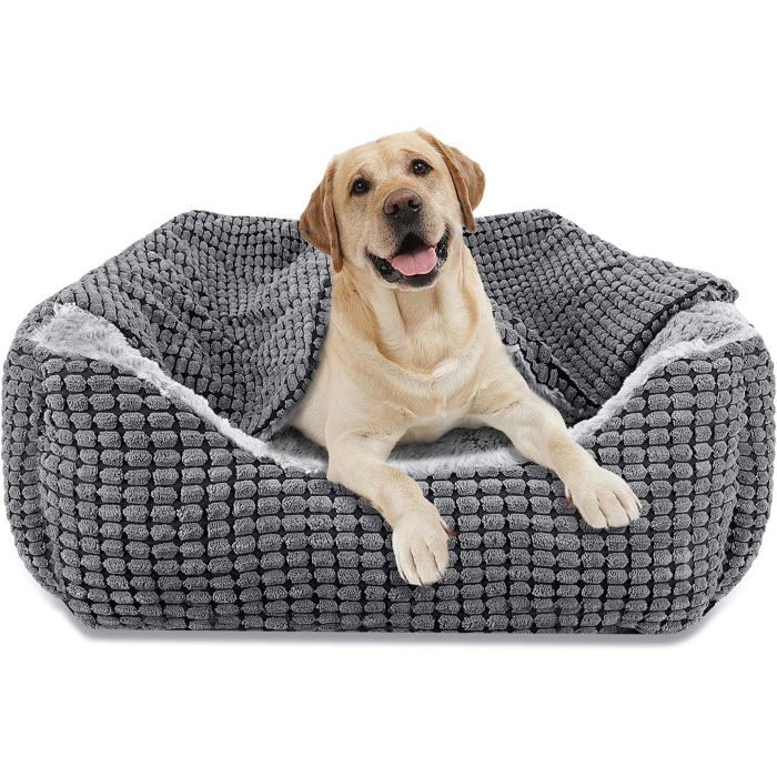 Meilleurs prix pour Panier pour Grands Chiens JOEJOY Rectangulaire Moelleux Antidérapant 89 x 64 cm
