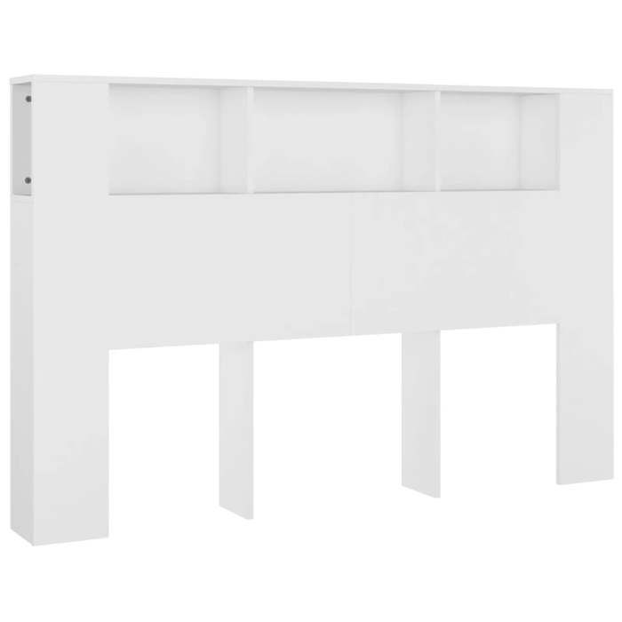 Promo 2026 Armoire de tête de lit pour Lit 2 personnes - Armoire de tête de lit Blanc 160x185x1045cm 1610649