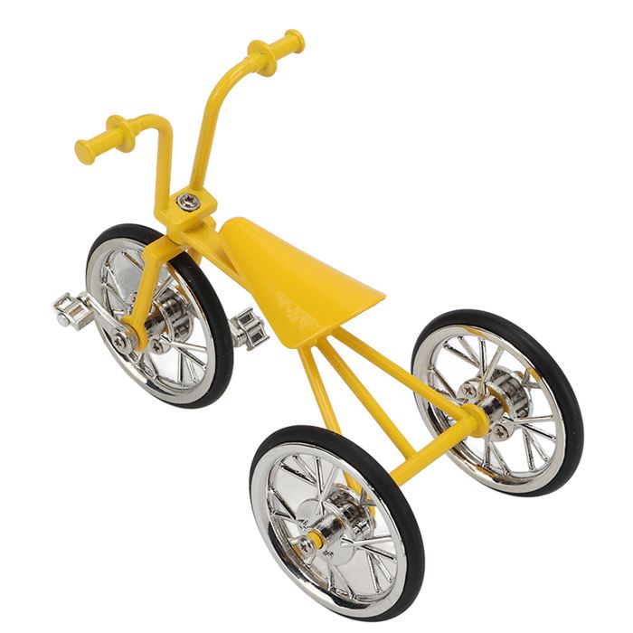 Ornements de Modèle de Tricycle Classique à l'Échelle 1:12 en Alliage, Haute Simulation, Modèle de Voiture Rétro en Alliage, Décoration pour la Maison