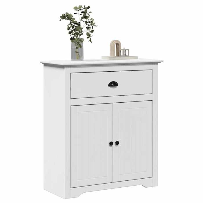 NEW 2026 Armoire de couloir - 1 PC - Coffre de rangement - BODO blanc 80x35x90 cm L4604