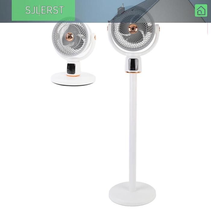Ventilateur sur pied ventilateur sur pied oscillant pour chambre à coucher avec hauteur réglable 12 niveaux de vitesse prise en