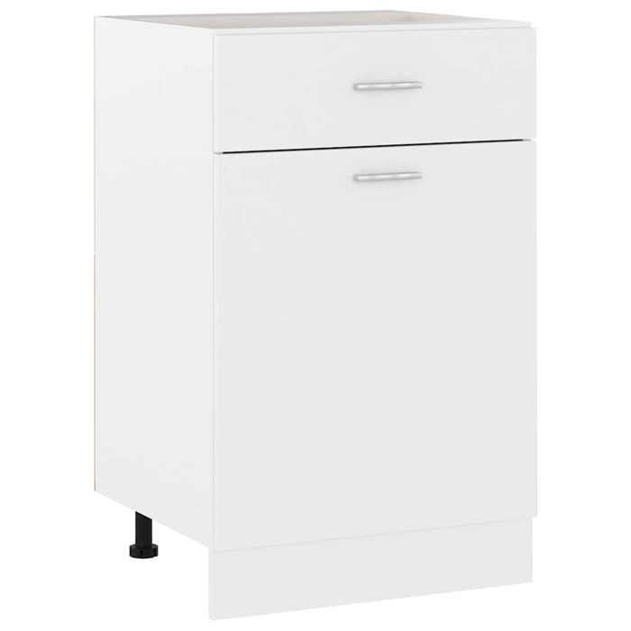 Top sélection@Armoire à tiroirs JILLS - NEUF BUFFET CUISINE/Support de cuisine - Lyon Blanc 50x46x81 5cm - bois dingénierie 2645