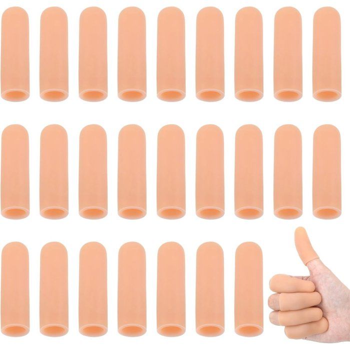 30 protège-doigts en gel - Protections pour le bout des doigts - Protège-doigts en silicone - Réutilisables