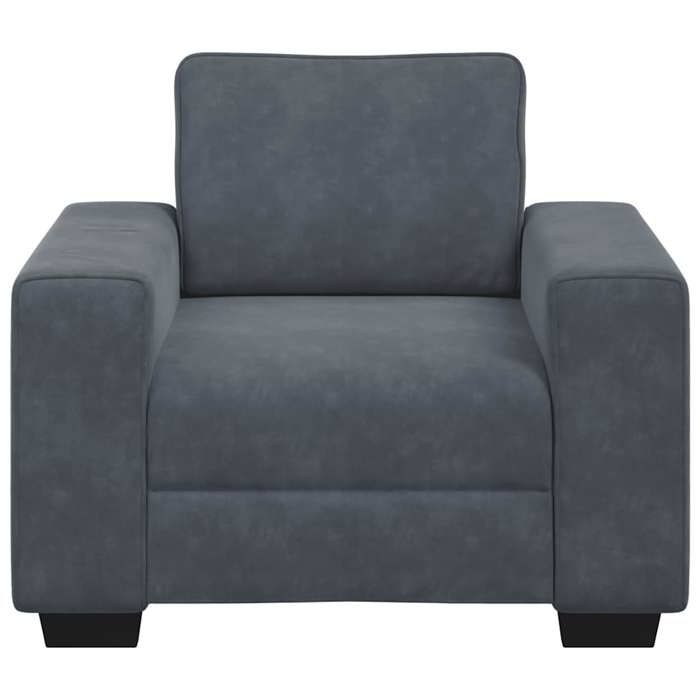 Canapé 1 PLACE - Moderne Fauteuil - pour 1 personne - gris foncé 100x77x82 cm velours C5539