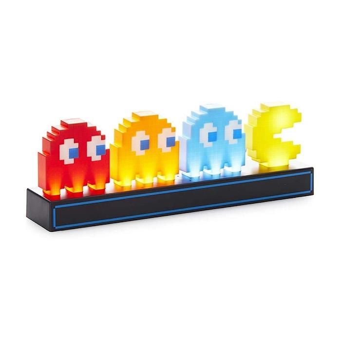 Lampe LED décorative rétro USB veilleuse de table 30 cm fantômes et personnage pixel style arcade