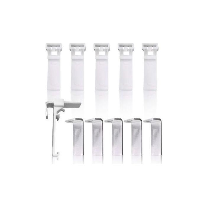 Lot 8 supports sans perçage pour store enrouleur double – fixation rapide et solide