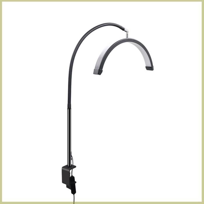 Cocosity Lumière de cils de beauté Lampe de beauté LED demi-lune 16 pouces avec pince de bureau lumière photo lampe Prise UE Noir