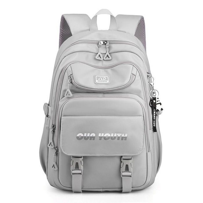 XJYDNCG Cartable Fille Primaire - Sac À Dos Scolaire Enfant - 45x32x22cm - Gris Clair