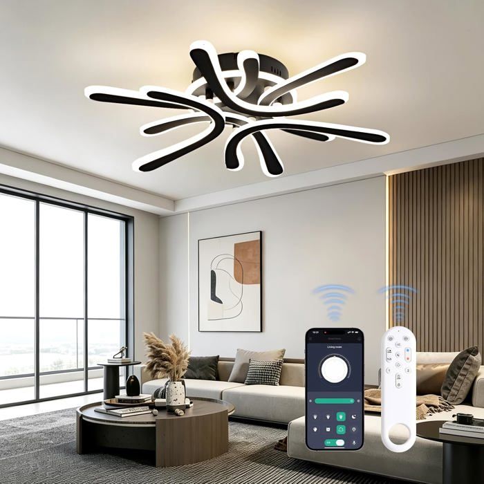 55CM 40W Plafonnier LED Lampe de plafond 4185LM Luminaire Salon 55CM 40W Plafonnier LED Lampe de plafond 4185LM Luminaire Salon