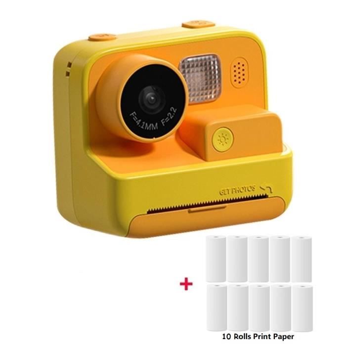 Jaune 10 Rouleaux-Appareil photo à impression instantanée pour enfants,  appareil photo numérique avec papier - Cdiscount Jeux - Jouets